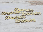  Natúr fa - "Köszönöm" felirat 9cm 5db/csomag - csinaldmagadshop