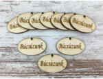  Natúr fa - "Búcsúzunk" ovál tábla 2, 5x4cm 10db/csomag - csinaldmagadshop