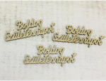  Natúr fa - "Boldog születésnapot" felirat 9, 5cm 3db/csomag - csinaldmagadshop