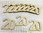  Natúr fa - Évfordulós számok 20-as 10db/csomag - csinaldmagadshop