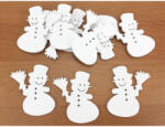  Hóember seprűvel fehér 6cm 10db/csomag - csinaldmagadshop