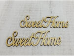  Natúr fa - "Sweet Home" felirat 2db/csomag - csinaldmagadshop
