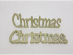  Christmas felirat metál zöldarany 15cm 2db/csomag - csinaldmagadshop