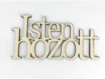  Natúr fa - "Isten hozott" felirat koszorúra 7x14cm - csinaldmagadshop