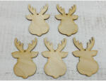  Natúr fa - Rénszarvas fej 6, 5x10cm 5db/csomag - csinaldmagadshop
