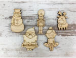  Natúr fa - Karácsonyi figurák 5cm 5db/csomag - csinaldmagadshop