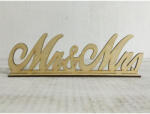  Natúr fa - "Mr & Mrs" írott felirat talppal 30cm - csinaldmagadshop