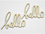  Natúr fa - "hello" felirat 9x10, 5cm 2db/csomag - csinaldmagadshop