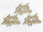  Natúr fa - "Apák Napjára" felirat 6x8, 3cm 3db/csomag - csinaldmagadshop