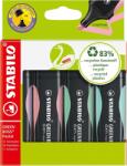 STABILO Комплект текст маркери, Stabilo, Green Boss ST6070/4 флуоресцентни, 4 цвята (ST6070/4)