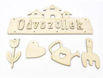  Natúr fa - Házikós "ÜDVÖZÖLLEK" tábla 31cm - csinaldmagadshop