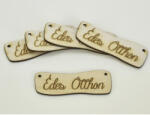  Natúr fa - " Édes Otthon " hullámos tábla 2, 4x7cm 5db/csomag - csinaldmagadshop