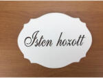  Natúr fa - "Isten Hozott" kiesős tábla fehér - csinaldmagadshop