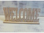  Natúr fa - "Welcome" tábla talpas 25cm - csinaldmagadshop