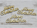  Natúr fa - "Merry Christmas" felirat 9, 5cm 3db/csomag - csinaldmagadshop