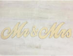  Natúr fa - "Mr & Mrs" írott felirat 65cm - csinaldmagadshop