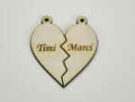  Natúr fa - Szív medál egyedi név gravírozással 5x5, 5cm - csinaldmagadshop