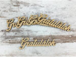  Natúr fa - "Gratulálok" felirat 5db/csomag - csinaldmagadshop