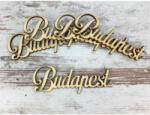  Natúr fa - "Budapest" felirat 10cm 5db/csomag - csinaldmagadshop