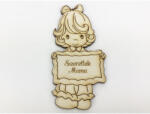 Natúr fa - "Szeretlek Mama" kislány 5x10cm - csinaldmagadshop