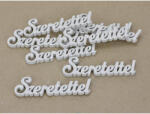  Szeretettel felirat fehér 10cm 8db/csomag - csinaldmagadshop
