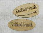  Natúr fa - "Emléked őrizzük" ovál áttört tábla 14x6cm 3db/csomag - csinaldmagadshop