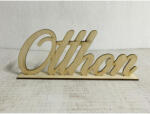  Natúr fa - "Otthon" felirat talppal 25cm - csinaldmagadshop