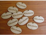  Natúr fa - "Köszönöm" gravírozott ovál tábla 2, 5x4cm 10db/csomag - csinaldmagadshop