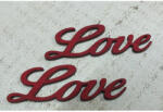 Fa "Love" felirat meggypiros 8cm 2db/csomag - csinaldmagadshop