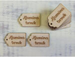  Natúr fa - "Kézműves termék" scrapbook tábla 10db/csomag