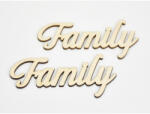  Natúr fa - "Family" felirat 5, 5x12cm 2db/csomag - csinaldmagadshop