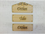  Natúr fa - "Otthon Édes Otthon" táblák 12cm - csinaldmagadshop