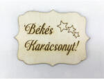  Natúr fa - "Békés Karácsonyt" tábla - csinaldmagadshop