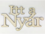  Natúr fa - "Itt a Nyár" felirat koszorúra 12x20cm - csinaldmagadshop