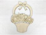  Natúr fa - Virágok kosárban 29, 5cm - csinaldmagadshop
