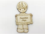  Natúr fa - "Szeretlek Anyu" kisfiú 5x9, 5cm - csinaldmagadshop