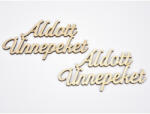  Natúr fa - "Áldott Ünnepeket" felirat 2db/csomag - csinaldmagadshop