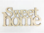  Natúr fa - "Sweet home" felirat koszorúra 11, 5x20cm - csinaldmagadshop