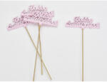  Fa - Beszúrós "Boldog születésnapot" felirat pink 12, 5x29, 5cm 4db/csomag - csinaldmagadshop