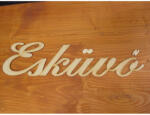  Natúr fa - "Esküvő" felirat írott 9, 5x37cm - csinaldmagadshop