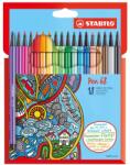 STABILO Комплект флумастери, Stabilo, Pen 68 ST6818-7, 18 цвята (ST6818-7)