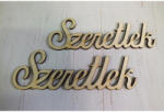  Natúr fa - "Szeretlek" felirat 15cm 2db/csomag - csinaldmagadshop