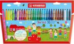 STABILO Комплект флумастери, Stabilo, Trio AZ ST378/1-30-01, 30 цвята (ST378/1-30-01)