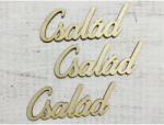  Natúr fa "Család" felirat 13, 5cm 3db/csomag - csinaldmagadshop