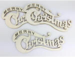  Natúr fa - Merry Christmas íves 20cm 3db/csomag - csinaldmagadshop