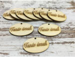  Natúr fa - "Tanár úrnak" ovál tábla 2, 5x4cm 10db/csomag - csinaldmagadshop
