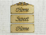  Natúr fa - "Home sweet home" tábla 12cm KIFUTÓ - csinaldmagadshop