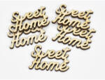  Natúr fa - "Sweet Home" irott felirat 3, 5x5cm 5db/csomag - csinaldmagadshop