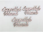  Fa felirat - "Szeretlek Mama" 3db/csomag - Babarózsaszín - csinaldmagadshop