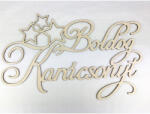  Natúr fa - "Boldog Karácsonyt" nagy íves 48x28cm - csinaldmagadshop